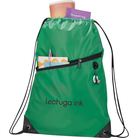 Drawstring Bag with Earphone Hole, Drawstring Gift Bags, promotional gifts