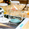 Glass Cup with Spoon and Lid, Promotional Glass, promotional gifts
