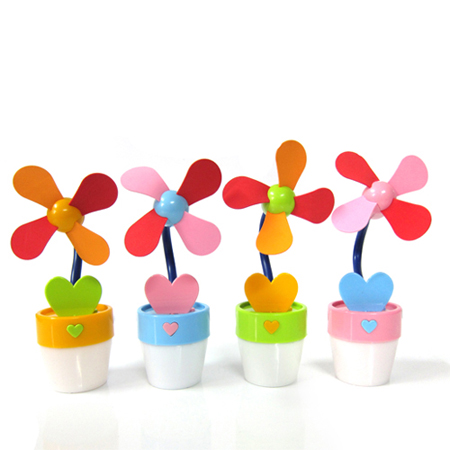 Flower Pot Shaped Mini USB Fan, Electronic Fan, promotional gifts