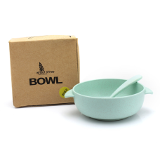 Straw Bowl with Spoon