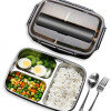 3-Compartment Stainless Steel Lunch Box (with Cutlery), Cutlery Set, promotional gifts