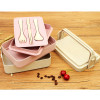 300ML Wheat Straw Lunchbox, Cutlery Set, promotional gifts