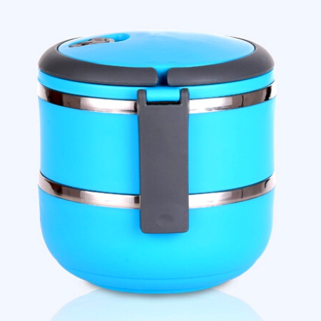 Two-layer Stainless Steel Insulation Lunch Box, Cutlery Set, promotional gifts