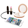 LED Dual Mirror Power Bank-Circle, Power Bank, promotional gifts
