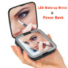 LED Dual Mirror Power Bank-Square, Power Bank, promotional gifts