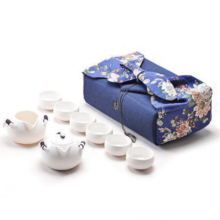 Portable Travel Tea Set Pouch, Ceramic Mug, promotional gifts