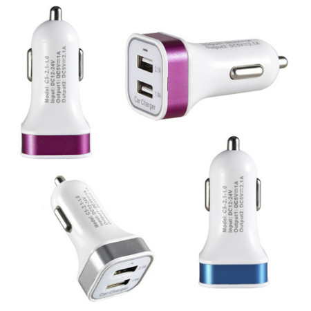 Dual-port USB Car Charger, Adapter, promotional gifts