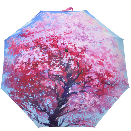 Color 21-inch Three-folding Umbrella, Folding Umbrella, promotional gifts