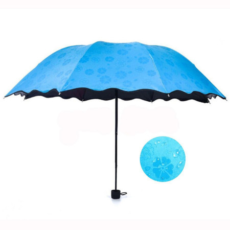 Water Activated Color Changing Flower Print Umbrella, Folding Umbrella, promotional gifts